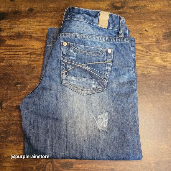 Vtg Maurices Capri Jeans Sz 4 Medium Light Wash Cotton Denim Country - Picture 3 of 12